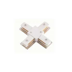 Conector em X para trilho eletrificado branco Quality
