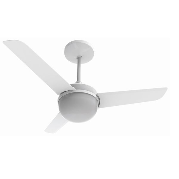 Ventilador de Teto Aliseu Alisclean 90cm 3 Pás 220V Controle de Parede Branco