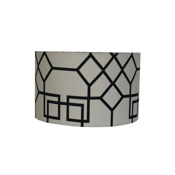 Cúpula de tecido Trama 24x15cm preta LS Ilumina
