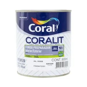 Fundo Preparador de Superfícies Branco Coral Fundo Preparador de Superfícies Branco 0,9L Coral