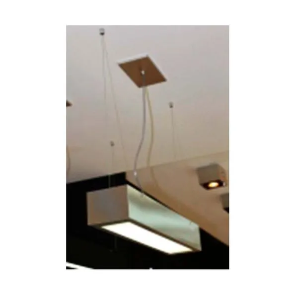 Luminária escovada 2x20W com cabo de aço 2 lâmpadas Pantoja