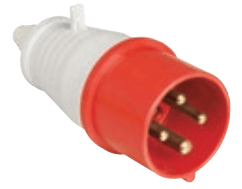 Plug industrial 4 polos 16A 9H 220V Vermelho PIWD-16P4H9E57 Weg