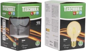 Lâmpada LED Taschibra Filamento Vintage Ambar Globo G80 4W Autovolt