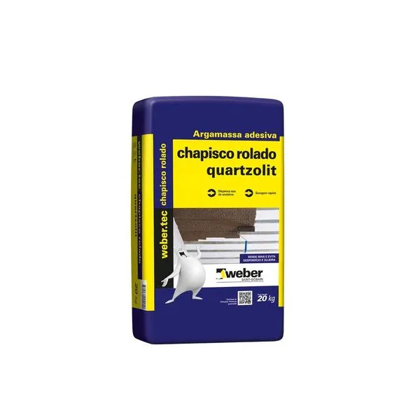 Chapisco Tec Xapisca rolado 20Kg marrom Quartzolit