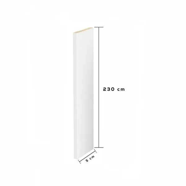 Jogo Guarnição Pinus Primer Branco Para Porta 220x5x1 1 Lado Vert