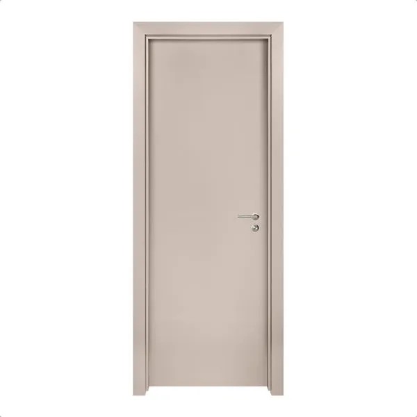 Kit Porta de Madeira 210x82 Esquerda Batente Regulável 11-19cm Gianduia Rocha