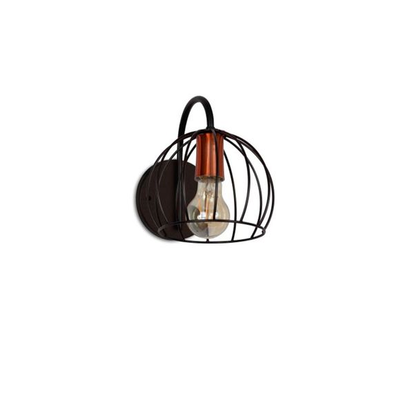 Arandela E27 preto e cobre Spyder Spot Line