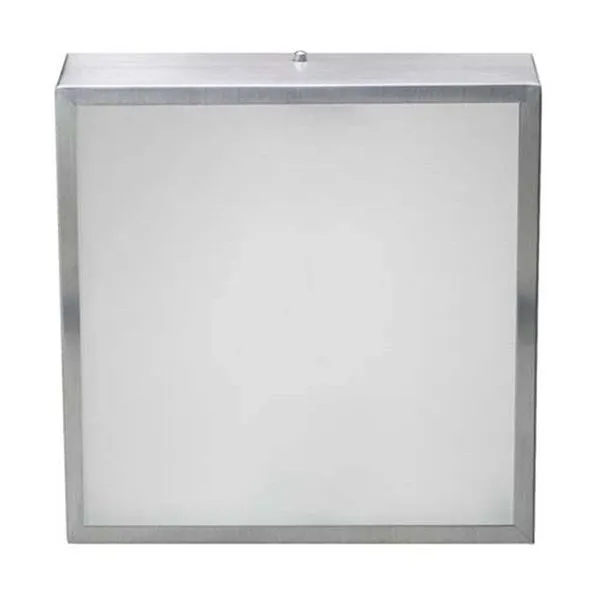 Plafon quadrado para 3 lâmpadas E27 60W lixado de alumínio 37cm Thema