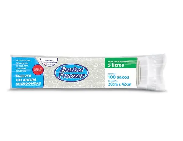 Saco Para Freezer Embafreezer 5 Litros 100 Sacos