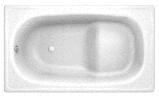 Banheira Aço Sem Válvula Europa B2015BABR0 Mini 120x70cm Branco Celite
