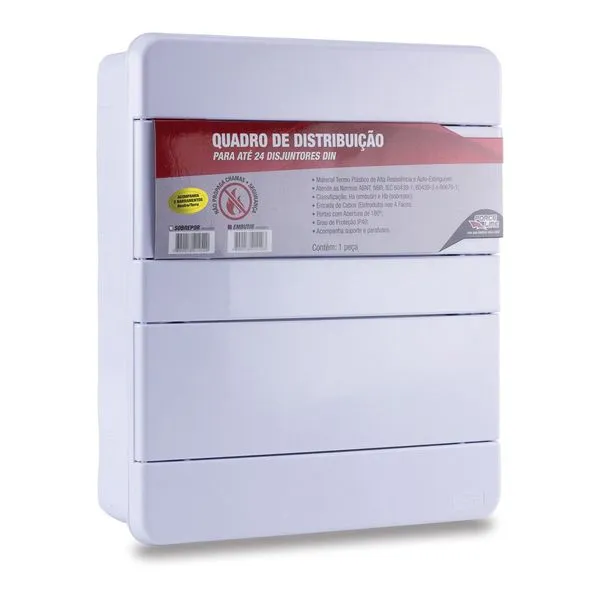 Quadro De Distribuição Com Barramento Neutro / Terra 24 Din Forceline