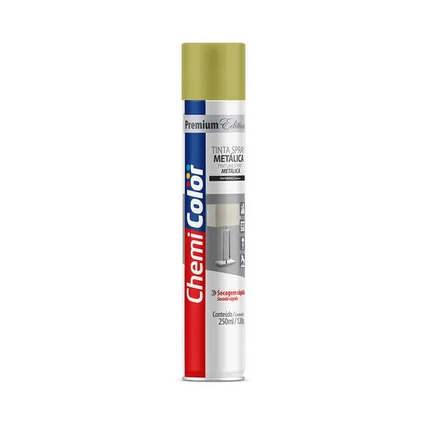 Tinta Metálica Spray 250Ml Ouro Chemicolor
