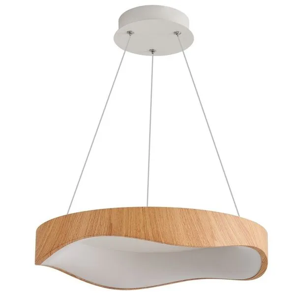 Plafon Sobrepor Redondo Psr-010Md/400 3Em1 35W Madeira Nitrolux