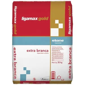 Argamassa ACII Multiuso Interna e Externa Cerâmica Porcelanato Branca 20kg Ligamax