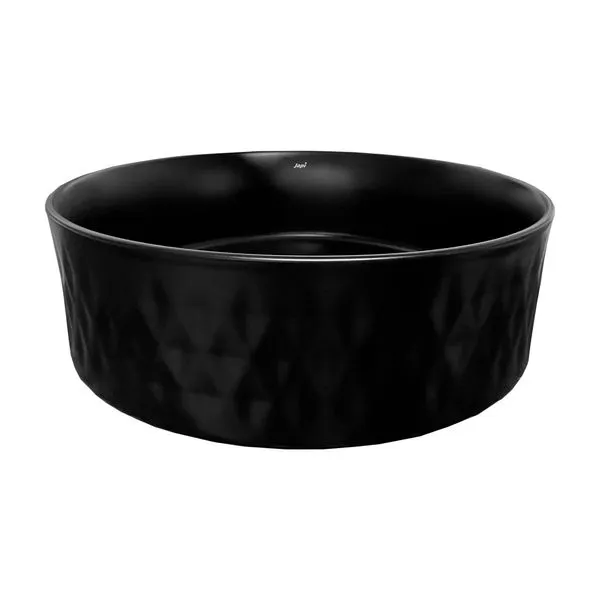 Cuba De Apoio Solo 36X12,5Cm Preto Fosco Redonda Japi