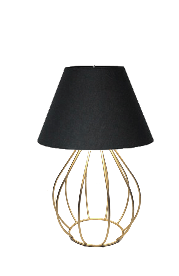Abajur Aramado 5004 Dourado E Preto Lux House