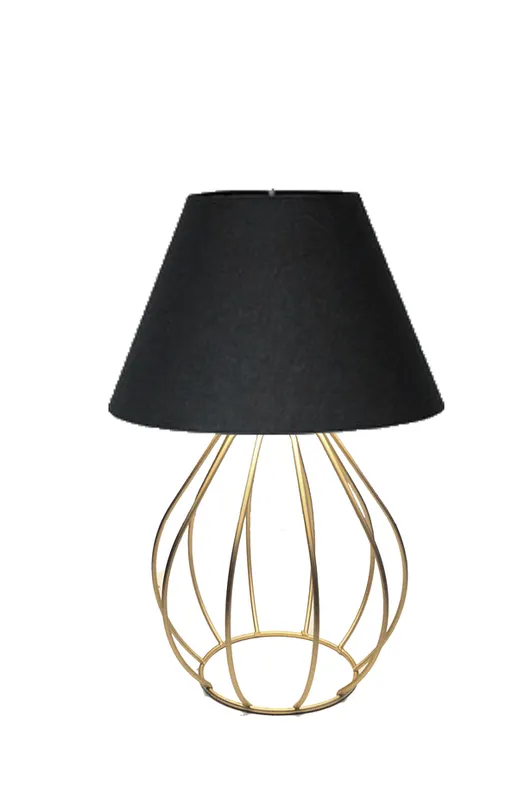 Abajur Aramado 5004 Dourado E Preto Lux House