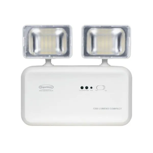 Luminária de Emergência LED 2 Faróis 1200 12W Segurimax Luminária de Emergência LED 2 Faróis 1200 Lumens 36829 Segurimax