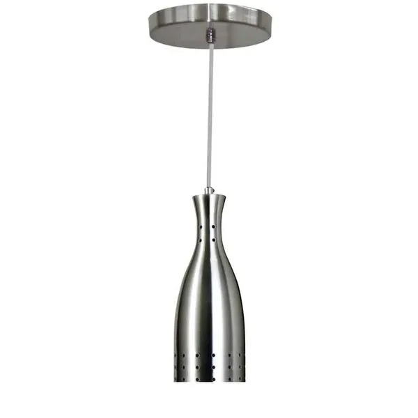 Lutre de alumínio Design para 1 lâmpada E27 60W TD 1002 escovado Taschibra