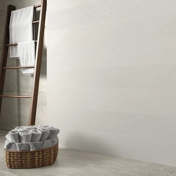 Revestimento de Parede Monocolor Branco Retificado Mate 45x120cm Freccia 1,61m² Portobello