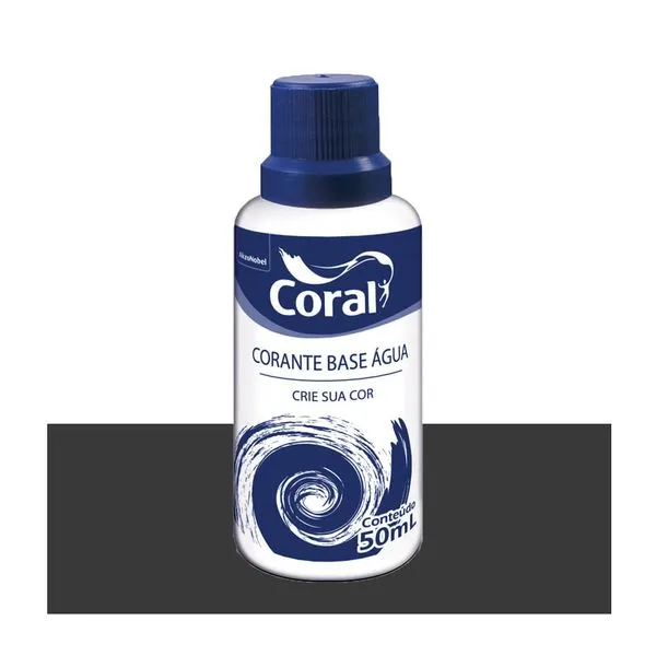 Corante Líquido Preto 50ml Coral