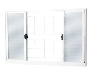 Janela de Aço 06 folhas c/grade quadriculada ecoflex 120X200