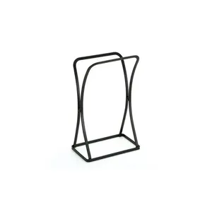Porta Toalha de Lavabo Arthi Retangular em Aço Preto