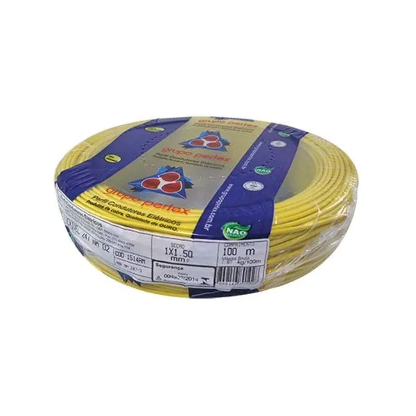 Cabo Flexível 1,5mm 450/750V Amarelo 100M Perfil
