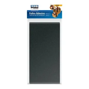 Feltro Protetor Adesivo Tekbond Retangular Preto 200x100cm 1 unidade