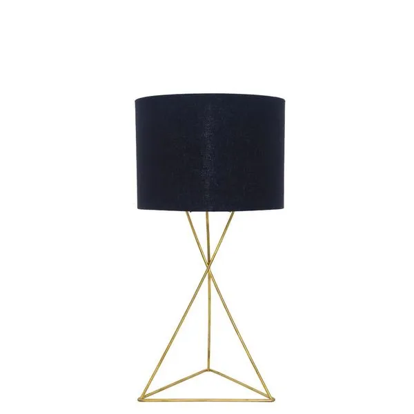Abajur Aramado 5003 Dourado E Preto Lux House