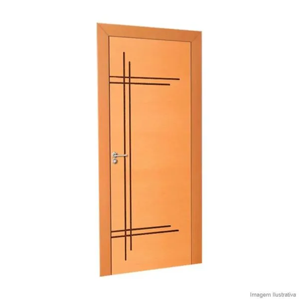 Folha de porta decorada frisada Belíssima 09 210x82cm imbuia Randa