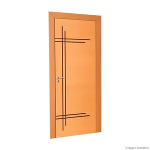 Folha de porta decorada frisada Belíssima 09 210x82cm imbuia Randa