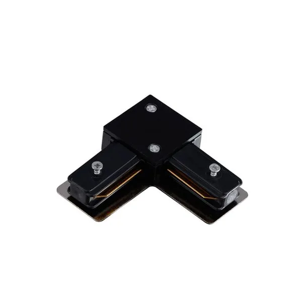 Conector em L para trilho eletrificado preto Quality