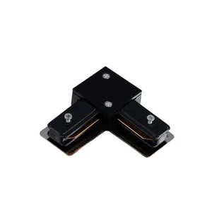 Conector em L para trilho eletrificado preto Quality