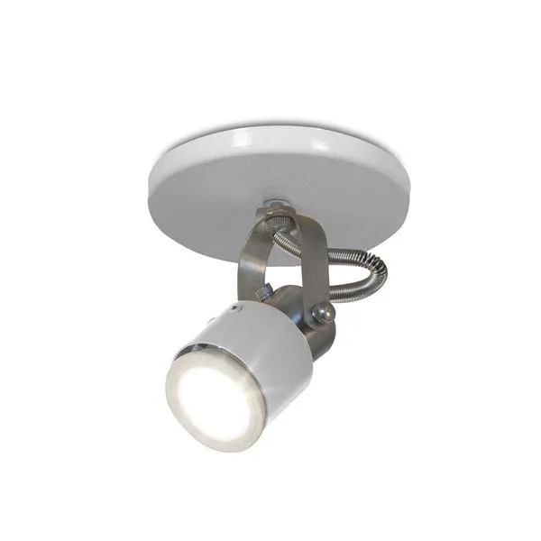Spot de sobrepor Atena para 1 lâmpada base redonda branco Spot Line