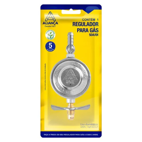 Regulador para gás 504/01 sem mangueira Aliança
