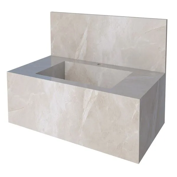 Bancada Porcelanato Milano 83X30X45Cm Bege Cozimax