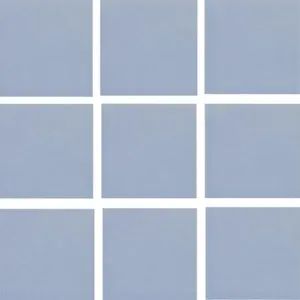 Revestimento Para Parede Interna e Externa Mosaico Portobello 9,5x9,5cm Nautilus Azul Claro Brilhante Bold Classe A