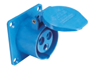 Tomada industrial de embutir 3 polos 16A 6H 220V Azul TEWD-16P3H6E57 Weg
