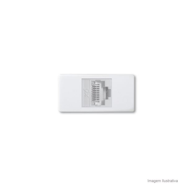 Tomada para telefone RJ45 8 vias Allegra branca Alumbra