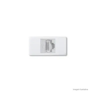 Tomada para telefone RJ45 8 vias Allegra branca Alumbra