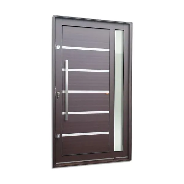 Porta Pivot.Alumínio Lamb.Miraggio C/Pux.D.Elite Marrom Corten 240X150 Brimak