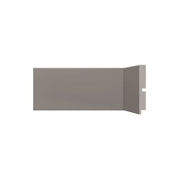 Rodapé Poliestireno Cinza Titanium 100mm x 2,40m Liso 454 Santa Luzia Rodapé de Poliestireno 454 Cinza Titanium 100mm de Altura 2,40m Santa Luzia