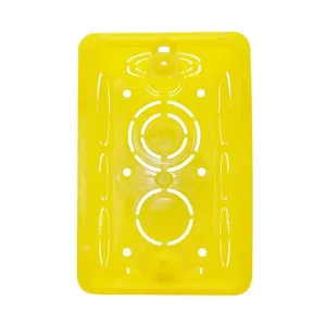 Caixa De Embutir 4X2 Retangular Amarela Alta Tramontina