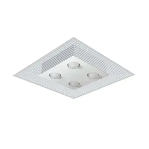 Plafon Monaco Tualux 4 Lâmpadas E27 49x49cm Branco Plafon Monaco Tualux para 4 lâmpadas E27 49x49cm branco