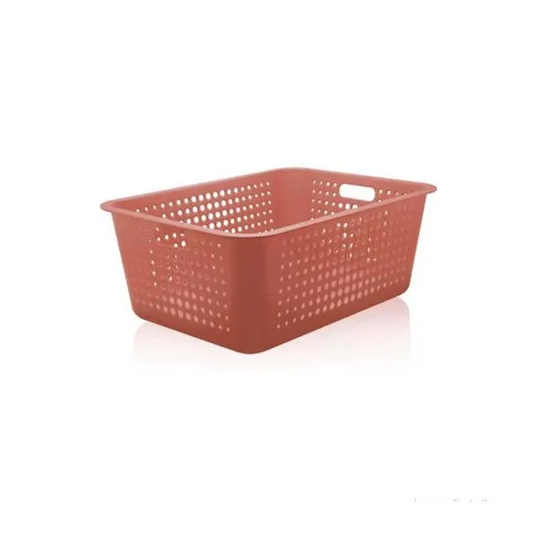 Cesta organizadora maxi 40 litros, rosa quartzo - Ou