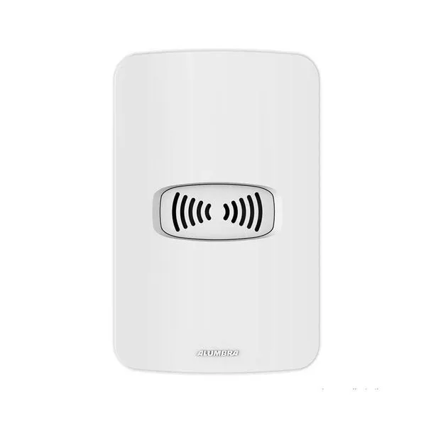Conjunto Campainha Cigarra Bivolt 90 240V Gracia 4x2 Branco Alumbra