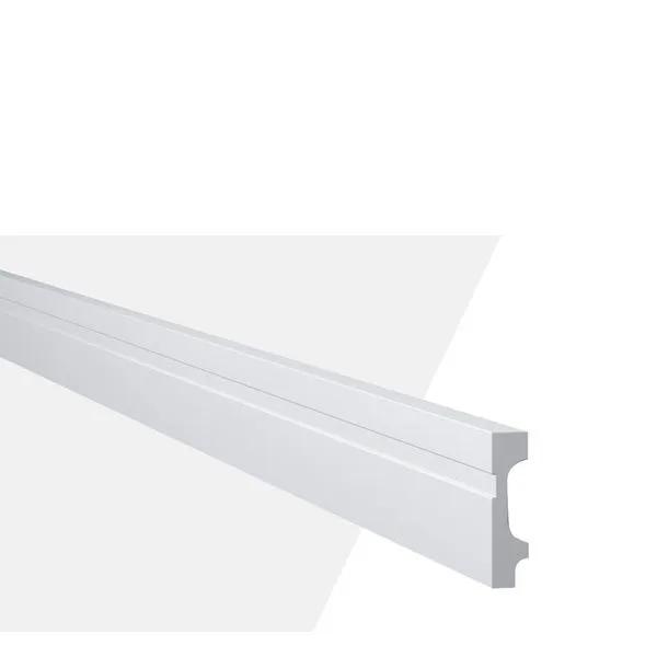 Rodapé Poliestireno Branco Frisado FZ7 7cmx2,00m Gart