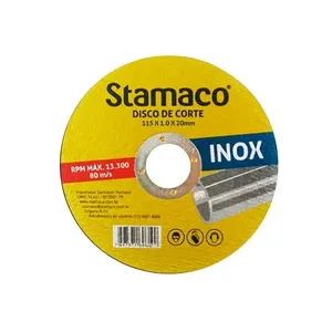 Disco de Corte 4.1/2" 115x1,0x20mm Inox para Serra Mármore Stamaco