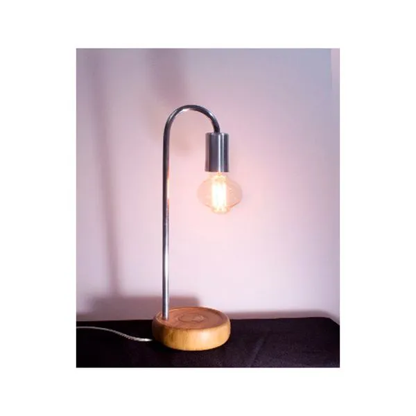 Abajur Taschibra E27 autovolt 7W prata Flam
